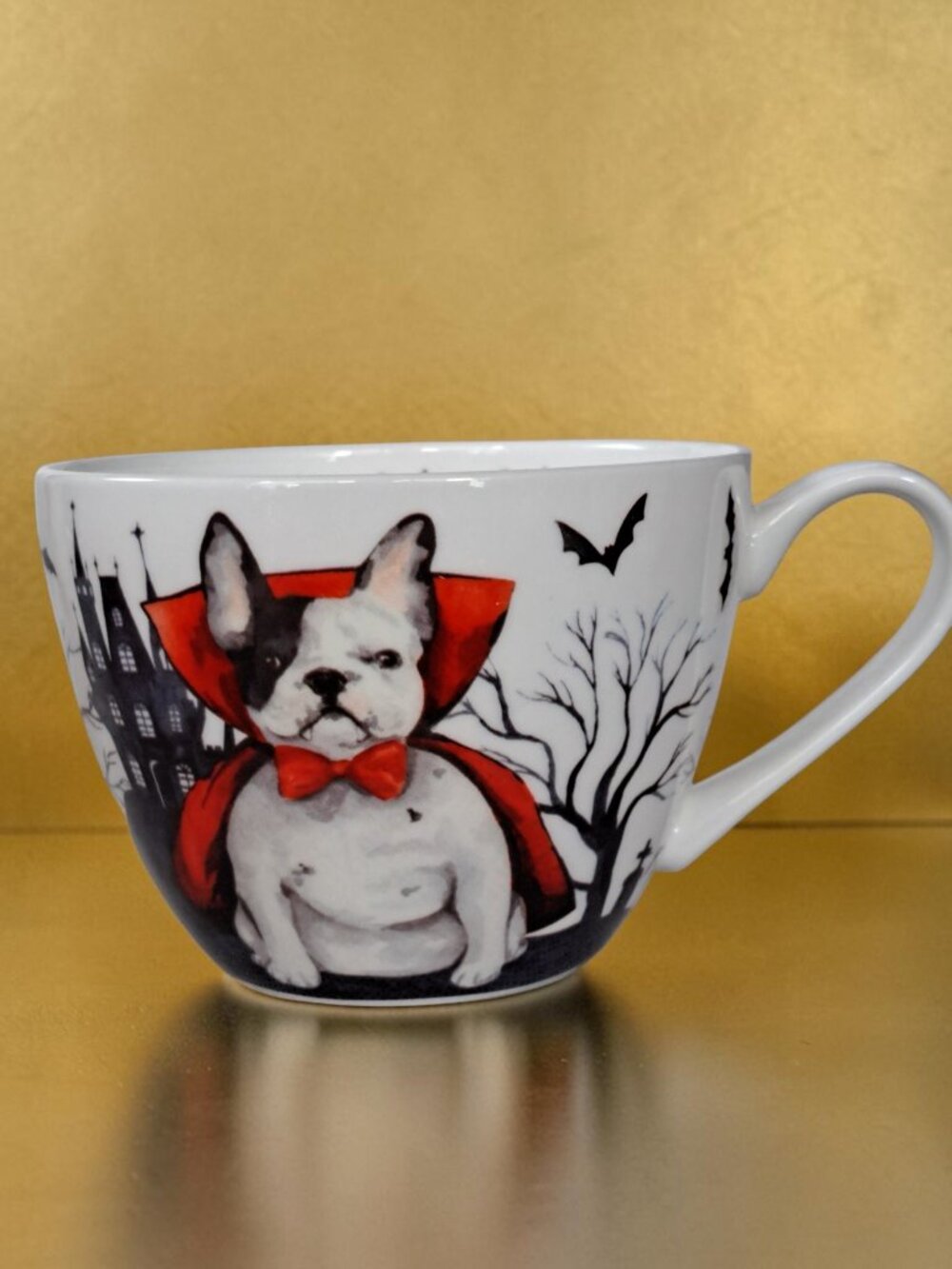 Portobello By Design Halloween Frenchie Count Dogula Mug